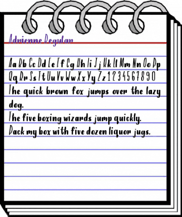 Adrienne Regular animated font preview Adrienne Regular animated font preview