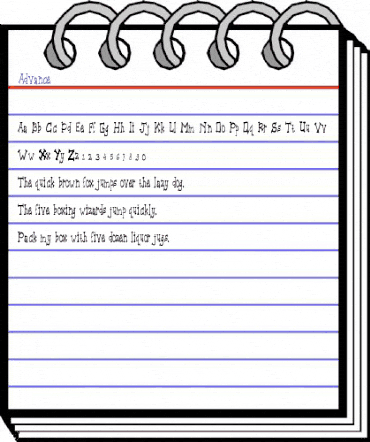 Advance Regular animated font preview Advance Regular animated font preview