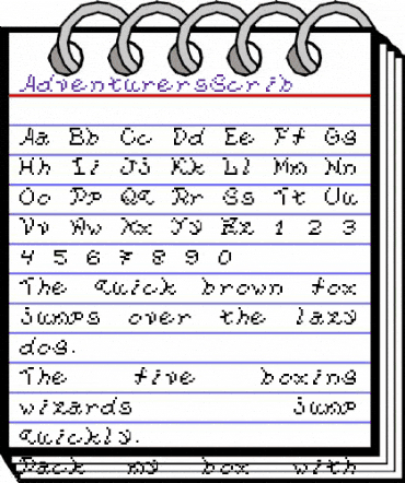 AdventurersScrib Medium animated font preview AdventurersScrib Medium animated font preview