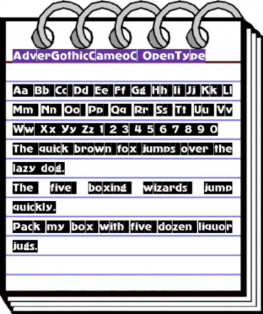 AdverGothic CameoC Regular animated font preview AdverGothic CameoC Regular animated font preview
