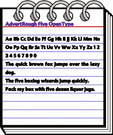 Advert Rough Five Regular animated font preview Advert Rough Five Regular animated font preview