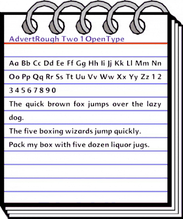 AdvertRough Two animated font preview AdvertRough Two animated font preview