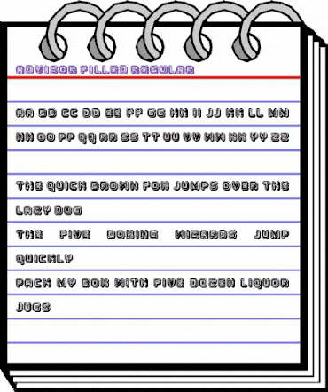 Advisor Filled Regular animated font preview Advisor Filled Regular animated font preview
