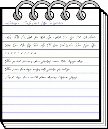 Advisor Personal Use Regular animated font preview