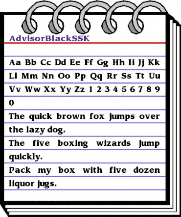 AdvisorBlackSSK Regular animated font preview AdvisorBlackSSK Regular animated font preview