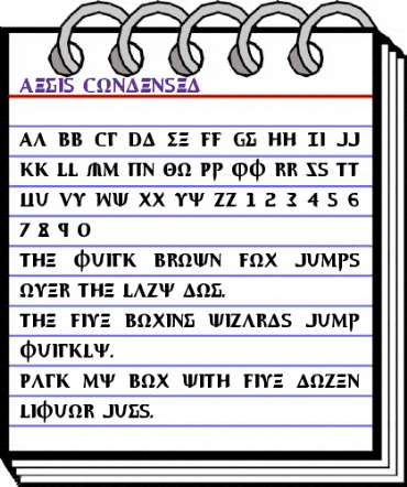 Aegis Condensed Condensed animated font preview Aegis Condensed Condensed animated font preview