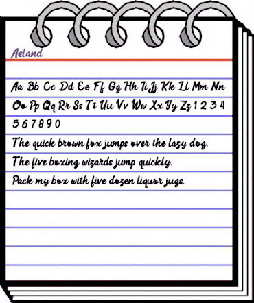 Aeland Regular animated font preview