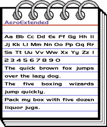 AeroExtended Regular animated font preview AeroExtended Regular animated font preview