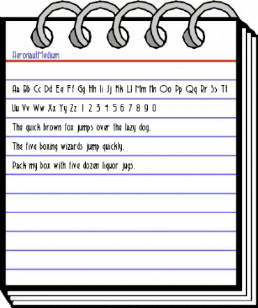 AeronautMedium Regular animated font preview