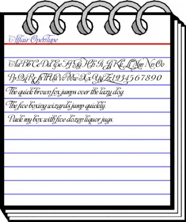 Affair Regular animated font preview Affair Regular animated font preview