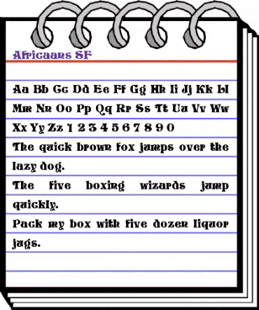 Africaans SF Regular animated font preview Africaans SF Regular animated font preview