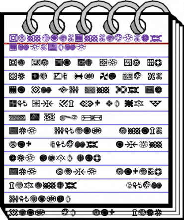 African Ornaments Regular animated font preview African Ornaments Regular animated font preview