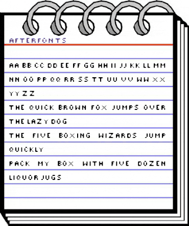 Afterfonts Regular animated font preview Afterfonts Regular animated font preview