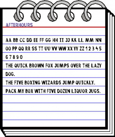Afterhours Regular animated font preview Afterhours Regular animated font preview
