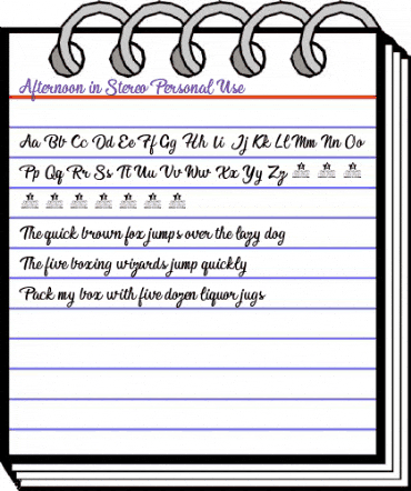 Afternoon in Stereo Personal Us Regular animated font preview Afternoon in Stereo Personal Us Regular animated font preview