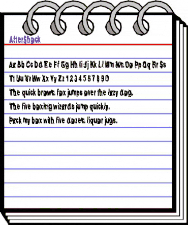 AfterShock Regular animated font preview AfterShock Regular animated font preview