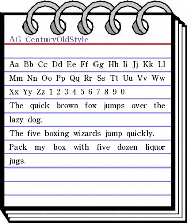 AG_CenturyOldStyle Normal animated font preview