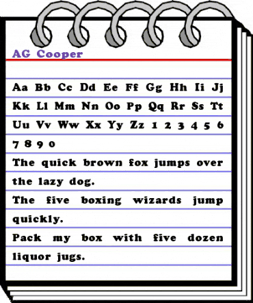 AG_Cooper Regular animated font preview
