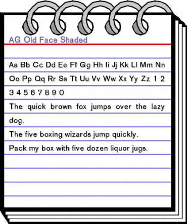 AG Old Face Regular animated font preview