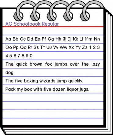 AG Schoolbook Regular animated font preview AG Schoolbook Regular animated font preview