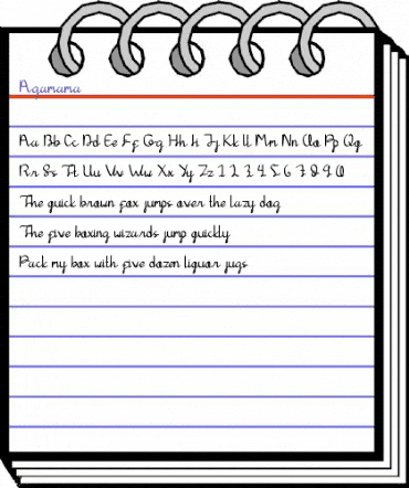 Agamama Regular animated font preview