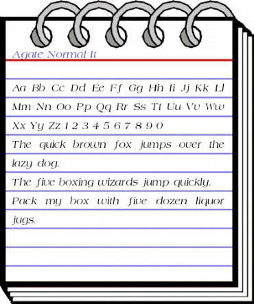 Agate-Normal-It Regular animated font preview Agate-Normal-It Regular animated font preview