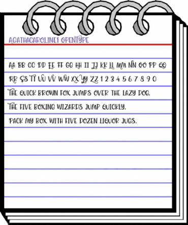 AgathaCaroline1 Regular animated font preview AgathaCaroline1 Regular animated font preview