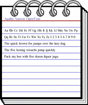 Agatho Narrow animated font preview Agatho Narrow animated font preview