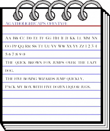 Agatho LightCAPS animated font preview Agatho LightCAPS animated font preview
