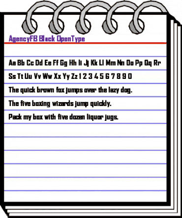 AgencyFB Black Regular animated font preview AgencyFB Black Regular animated font preview