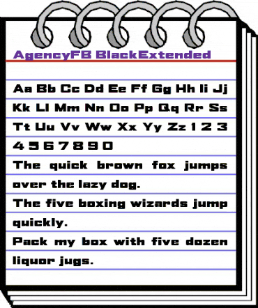 AgencyFB Regular animated font preview AgencyFB Regular animated font preview