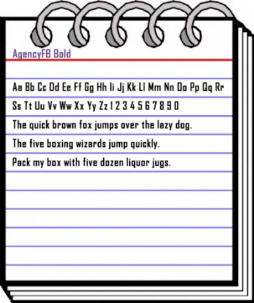 AgencyFB Bold Regular animated font preview AgencyFB Bold Regular animated font preview