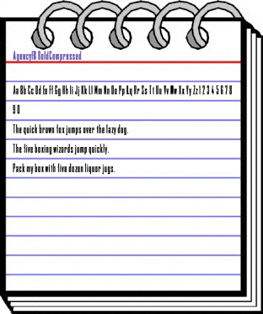 AgencyFB Regular animated font preview