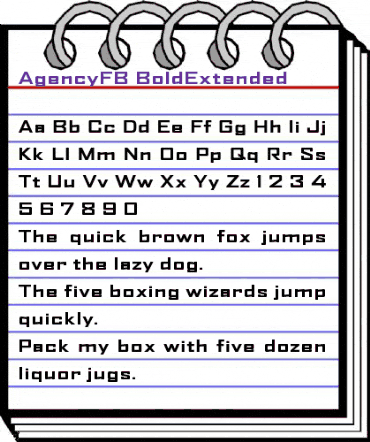 AgencyFB Regular animated font preview AgencyFB Regular animated font preview