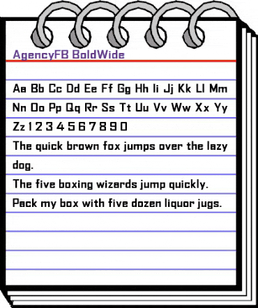 AgencyFB Regular animated font preview AgencyFB Regular animated font preview