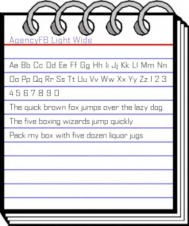 AgencyFB Light Wide Regular animated font preview AgencyFB Light Wide Regular animated font preview