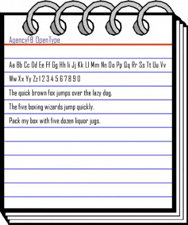 AgencyFB Regular animated font preview AgencyFB Regular animated font preview