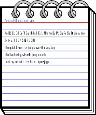 AgencyFBLight Regular animated font preview AgencyFBLight Regular animated font preview