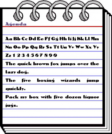 Agenda Regular animated font preview