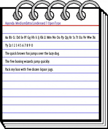 Agenda MediumExtraCondensed animated font preview Agenda MediumExtraCondensed animated font preview