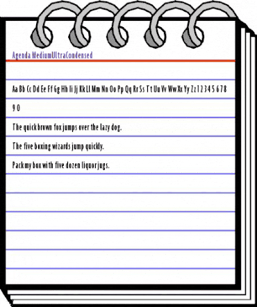 Agenda MediumUltraCondensed animated font preview Agenda MediumUltraCondensed animated font preview