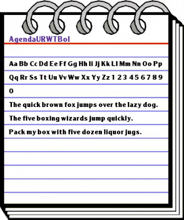 AgendaURWTBol Regular animated font preview AgendaURWTBol Regular animated font preview