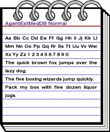 AgentExtMedDB Normal animated font preview