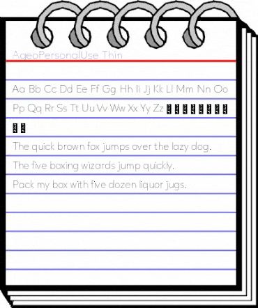 Ageo Personal Use Thin Regular animated font preview Ageo Personal Use Thin Regular animated font preview