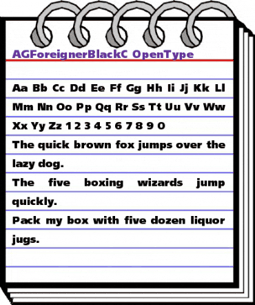 AGForeignerBlackC Regular animated font preview AGForeignerBlackC Regular animated font preview