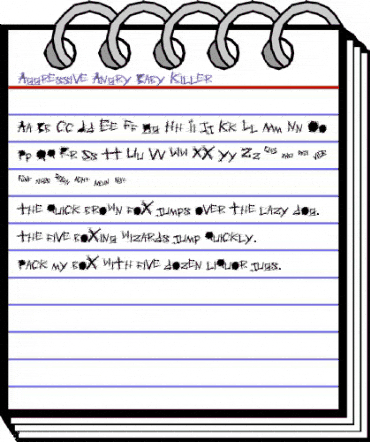 Aggressive Angry Baby Killer Regular animated font preview Aggressive Angry Baby Killer Regular animated font preview