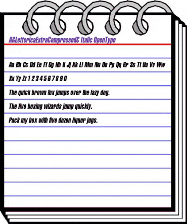 AGLettericaExtraCompressedC Italic animated font preview AGLettericaExtraCompressedC Italic animated font preview
