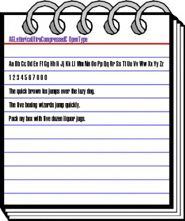 AGLettericaUltraCompressedC Regular animated font preview