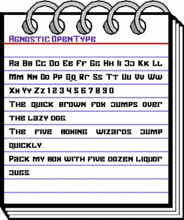 Agnostic Regular animated font preview Agnostic Regular animated font preview