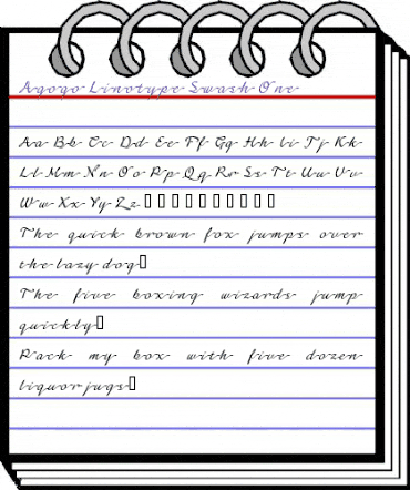 Agogo Linotype Swash One Regular animated font preview Agogo Linotype Swash One Regular animated font preview